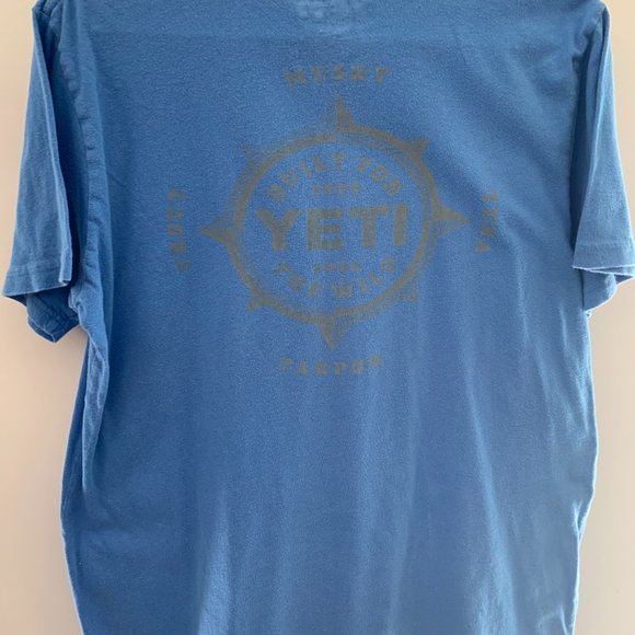 Men's Yeti Small Blue 100% Cotton Short Sleeve T-Shirt GUC - Picture 3 of 8